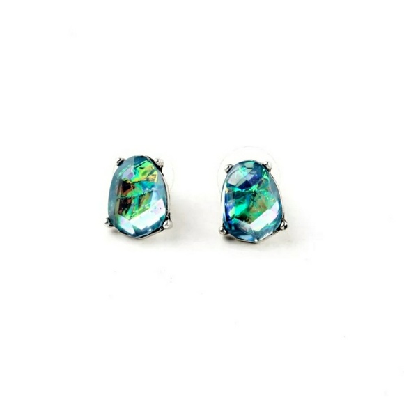 Jigdaliag Jewelry - Blue Rhinestone Vintage Gold Stud Earrings